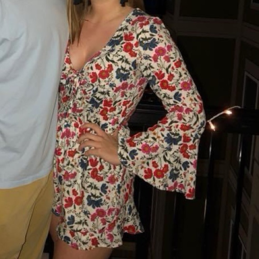 Linen Floral Romper
